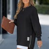 Langes Oversize-Sweatshirt mit Seitenschlitzen | Bequem & Lässig | Perfekt für Freizeit