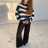 Gestreifter Oversize-Strickpullover | Lässig & Bequem | Perfekt für Freizeit
