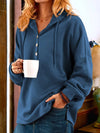 Gemütlicher Kapuzenpullover mit Knopfleiste | Lässig und Bequem | Perfekt für Freizeit